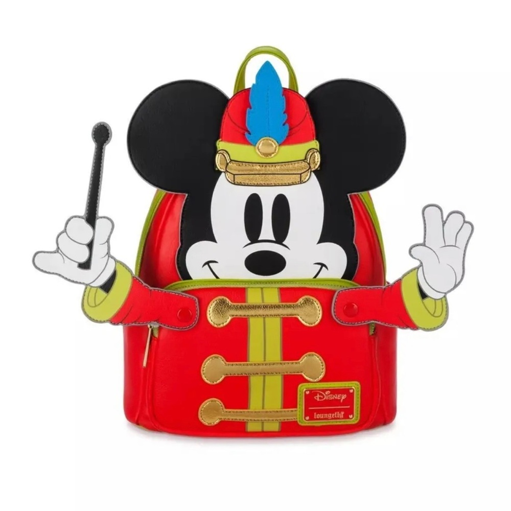 NEW Walt Disney 100 Mickey Conductor with Movable Arms Loungefly Mini Backpack